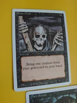 Dark Ritual & Raise Dead. Magic the Gathering 2 Card. Revised. Old Vintage. - Image 5