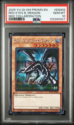 YuGiOh Red Eyes Black Dragon PSA10 Promo Rare Japanese Card - Image 1
