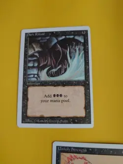 Dark Ritual & Unholy Strength. Magic the Gathering Card x Revised. Old Vintage. - Image 4