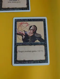 Dark Ritual & Unholy Strength. Magic the Gathering Card x Revised. Old Vintage. - Image 5