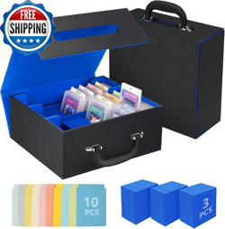 Trading Card Storage Box for Top Loader 1800 MTG Deck Box with Handle... - Image 1