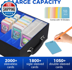 Trading Card Storage Box for Top Loader 1800 MTG Deck Box with Handle... - Image 2