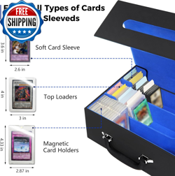 Trading Card Storage Box for Top Loader 1800 MTG Deck Box with Handle... - Image 3