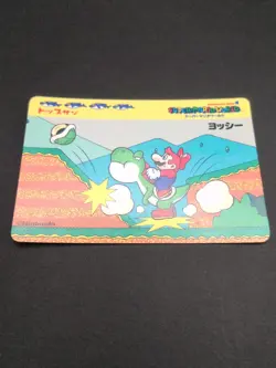 Mario Yoshi #5 Super Mario World BROS Card TOP SUN Nintendo 1992 Japan TCG C1 - Image 5
