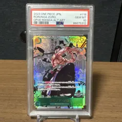 One Piece Card Zoro Comic Super Parallel OP06 PSA10 SEC Rare Collector - Image 1