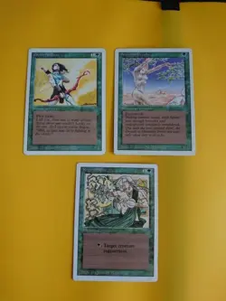 Regeneration, Shanodin Dryads,Elivhs Archers MTG 3 Card. Revised. Old Vintage. - Image 1