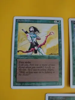 Regeneration, Shanodin Dryads,Elivhs Archers MTG 3 Card. Revised. Old Vintage. - Image 2