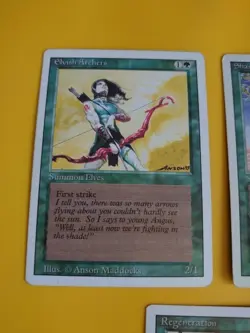 Regeneration, Shanodin Dryads,Elivhs Archers MTG 3 Card. Revised. Old Vintage. - Image 3