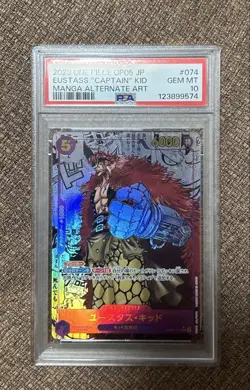 One Piece Card Eustass Kid Comic Super Parallel PSA10 OP Rare Collector - Image 1