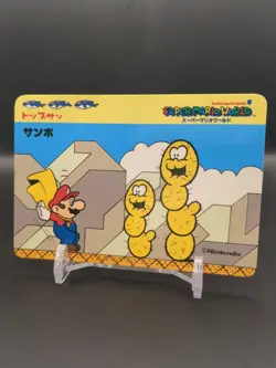 Mario Pokey #3 Super Mario World BROS Card TOP SUN Nintendo 1992 Japan TCG C1 - Image 3