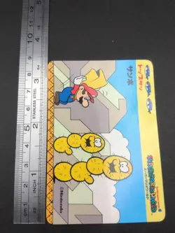 Mario Pokey #3 Super Mario World BROS Card TOP SUN Nintendo 1992 Japan TCG C1 - Image 4