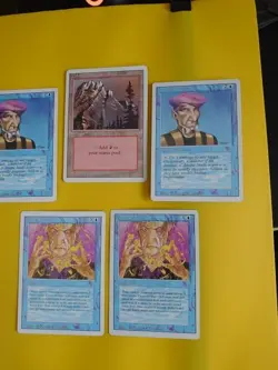 MTG Card. Revised x5 - 2 xProdigal Sorcerer (timmy) 2 x power sink & 1 mountain - Image 1