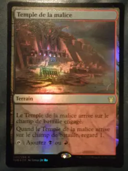 mtg magic temple of malice FOIL promo FRENCH vf fr temple de la malice theros - Image 1