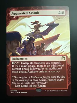 Aggravated Assault #39 MTG Wilds of Eldraine Enchanting Tales Rare NM English - Image 1