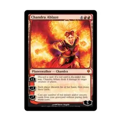 WOTC MtG Zendikar Chandra Ablaze (MR) (Foil) EX - Image 1