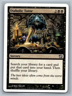 Magic The Gathering 9th Edition Diabolic Tutor #125/350 MTG TCG CCG Ninth - Image 1