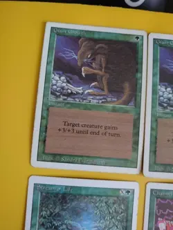 MTG Green x6 Revised. Fog,Giant SPider,Channel,Stream of Life. 2x Giant Growth - Image 3