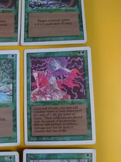 MTG Green x6 Revised. Fog,Giant SPider,Channel,Stream of Life. 2x Giant Growth - Image 5