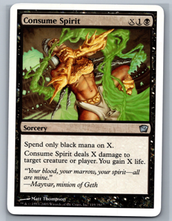 Magic The Gathering 9th Edition Consume Spirit #119/350 MTG TCG CCG Ninth - Image 1