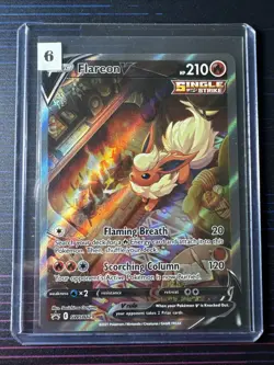 Flareon V SWSH179 Alt Full Art Holo Black Star Promo Pokemon TCG - Lot:#6 - Image 1