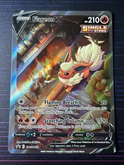 Flareon V SWSH179 Alt Full Art Holo Black Star Promo Pokemon TCG - Lot:#5 - Image 2