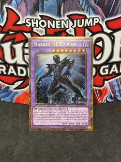 Yugioh Masked HERO Anki PGL2-EN011 Gold Secret Rare 1st Edition NM - Image 1