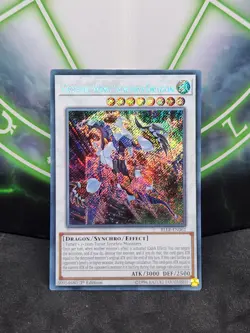 Yugioh Crystal Wing Synchro Dragon BLLR-EN062 Secret Rare 1st Edition NM - Image 1
