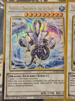 Trishula, Dragon of the Ice Barrier Gold Rare MGED-EN027 Yugioh - Image 3