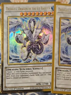 Trishula, Dragon of the Ice Barrier Gold Rare MGED-EN027 Yugioh - Image 4