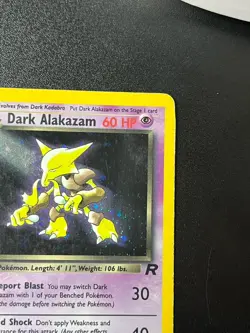 Pokemon Dark Alakazam TCG Holo Card 1/82 Team Rocket Series LP Vintage - Image 3