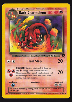 Dark Charmeleon W Gold Stamp Wizards Promo 32/82 Rocket 2000 Pokemon Card DMG HP - Image 1