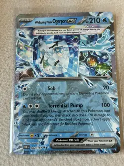 Pokemon TCG Wellspring Mask Ogerpon EX Holo Double Rare Card 064/167 - Image 1