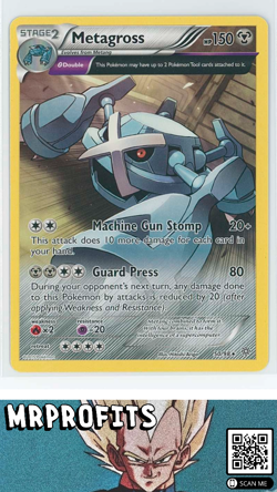 Pokemon - Metagross - 50/98 - Rare - Reverse Holo - XY - Ancient Origins - LP - Image 1