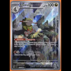 TAG 9.0 MINT Fraxure 2024 Pokemon Pokemon Scarlet & Violet #077 - Image 3