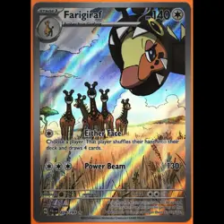 TAG 9.0 MINT Farigiraf 2023 Pokemon Pokemon Scarlet & Violet #228 - Image 3
