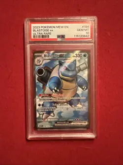 2023 Pokemon Mew EN Blastoise ex Ultra Rare Graded GEM MT 10 - Image 1