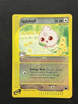 Pokemon Skyridge - Igglybuff - 67/144 - REVERSE HOLO Common - LP/NM - Image 2