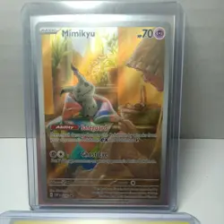 Pokemon 2024 Paldean Fates Promo Mimikyu #075 Nm Holo - Image 1