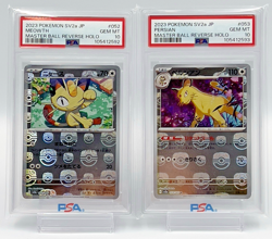 PSA 10 SET Meowth Persian 062 063 Master Ball Holo Japan SEQUENTIAL Pokemon 151 - Image 1
