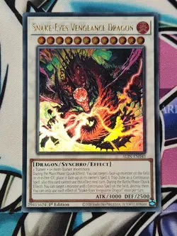 ALIN-EN040 Snake-Eyes Vengeance Dragon Ultra Rare 1st Ed YuGiOh - Image 1