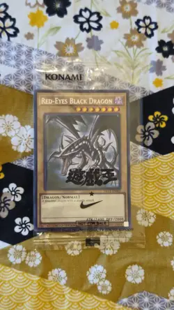 YUGIOH RED-EYES BLACK DRAGON NIKE WORLDS NKC1-EN002 - only 3000 copies! IN HAND! - Image 1