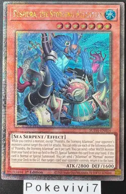 Carte YU-GI-OH! POSEIDRA, THE STORMING ATLANTEAN SUDA-EN014 QCSR NEUF - Image 1