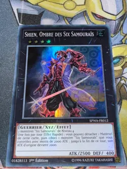 CARTE Yu Gi Oh SHIEN, OMBRE DES SIX SAMOURAIS SPWA-FR012 1ere edition - Image 1