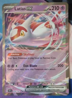 Pokemon Latias EX TCG Surging Sparks Holo Double Rare 076/191 NM-Mint Card - Image 1