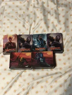 Lot of 6 decks of magic the gathering cards! - Image 1