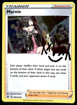 Marnie Holo Black Star Promo SWSH120, NM Pokemon Card - Image 1