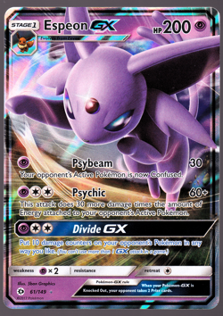 Espeon GX 61/149 Sun & Moon Base Set Holo 2017 Pokemon TCG Card NM - Image 1