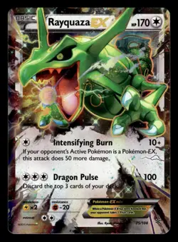 Rayquaza EX 75/108 Ultra Rare XY Roaring Skies Pokemon Card - Image 1