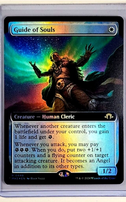 MTG Magic the Gathering MH3 Modern Horizons 3 Extended Art Foil Guide of Souls - Image 1