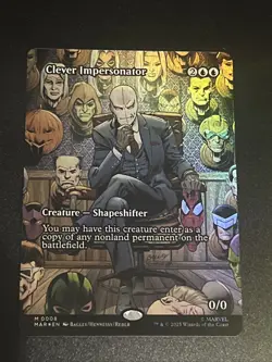 Magic The Gathering:Spiderman- Clever Impersonator(Borderless) 0008 Foil NM - Image 1